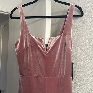 Mauve Velvet Jumpsuit